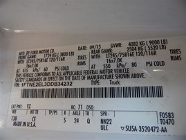 2013 Ford E-250 White 5.4L AT 2WD #F24742